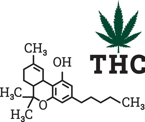 fórmula química estructural molecular del tetrahidrocannabinol de thc ...