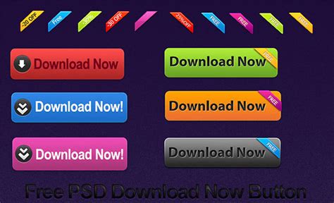 35+ Best Free PSD Button Downloads For Web Designers - DesignMaz