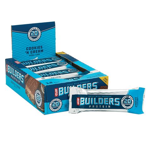 Clif Bar Builders Cookies N Cream 2.4 oz | Nassau Candy