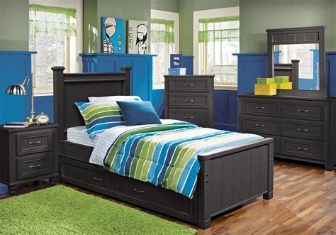 Cottage Colors 5 Pc Black Black,Colors Twin Bedroom Set | Bedroom sets, Twin bedroom sets ...