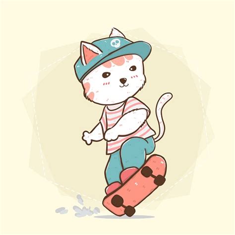 Cat Skater Stock Illustrations – 102 Cat Skater Stock - Clip Art Library