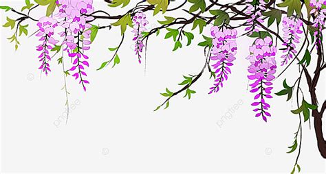 Purple Flower Vine Hd Transparent, Purple Flower Vine, Purple, Green ...