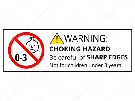 Not suitable for children under 3 years choking hazard forbidden sign ...