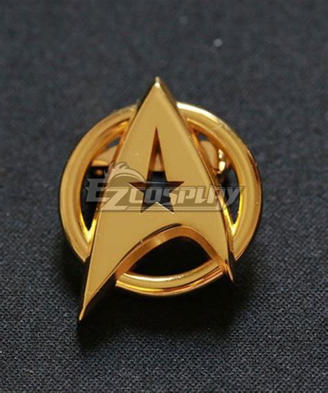 Star Trek Pin Badge The Next Generation Screen Accurate Communicator Insignia Gold Pin Badge ...