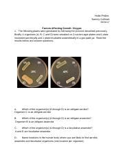 Obligate aerobe and facultative anaerobe can use oxygen for metabolism F Of the | Course Hero