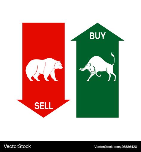 Buy or sell stock trend the symbol stock market Vector Image