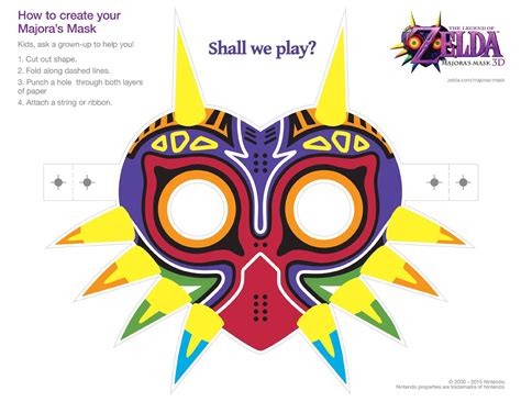 The legend of zelda majora s mask life size majora s mask paper model by otaku crafts – Artofit