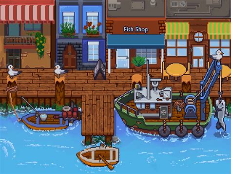 Fishing Port : r/PixelArt