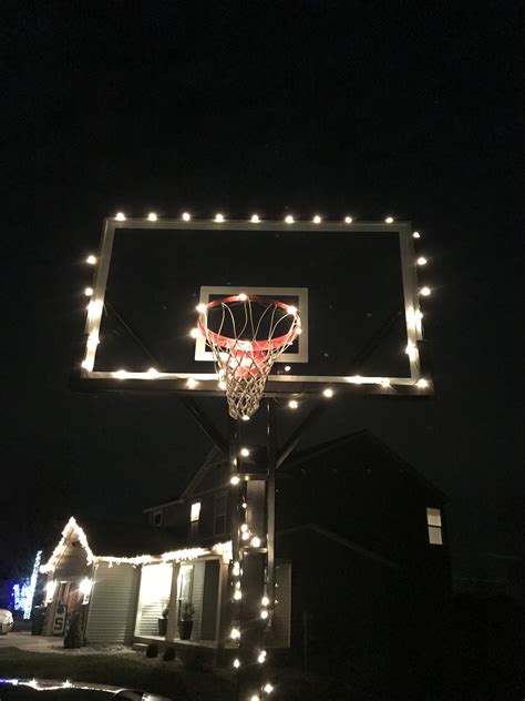 Basketball hoop Christmas lights | Basketball hoop, Anime room ...