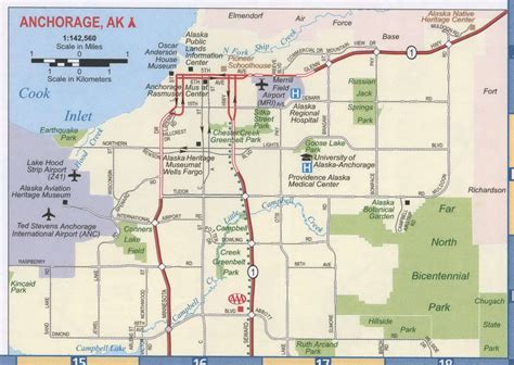 Anchorage AK roads map, free printable map highway Anchorage ...