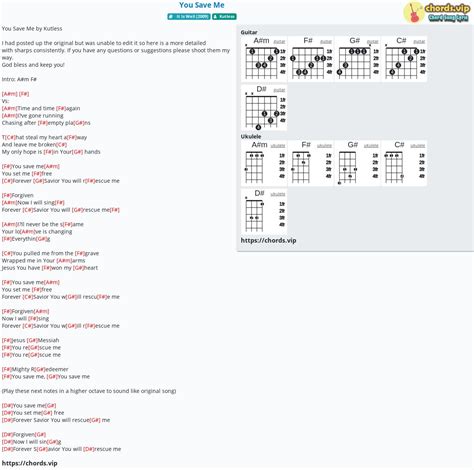 Chord: You Save Me - Kutless - tab, song lyric, sheet, guitar, ukulele ...