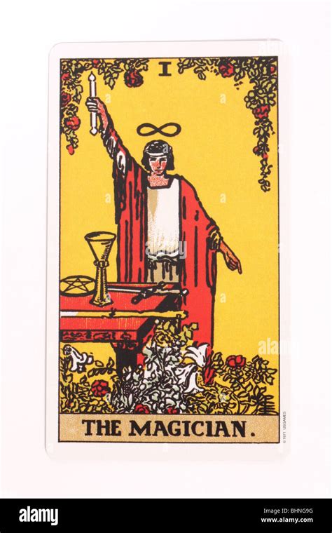 Traditional tarot card the magician Cut Out Stock Images & Pictures - Alamy