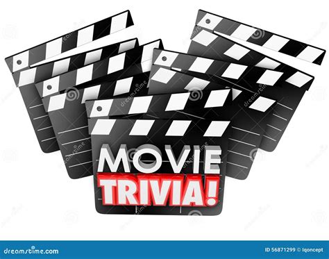 Movie Trivia Film Studio Clapper Boards Game Test Quiz Stock ...