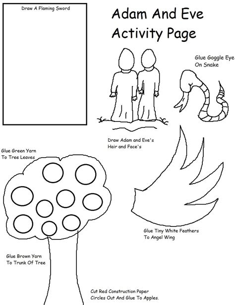 Adam And Eve Worksheets Adam Sunday Bible Activities Workshe