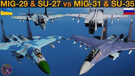 Mig-29 & Su-27 vs Su-35 & Mig-31: BVR Missile Fight | DCS - YouTube