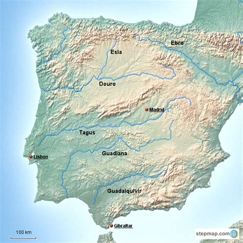 Rivers In Spain Map