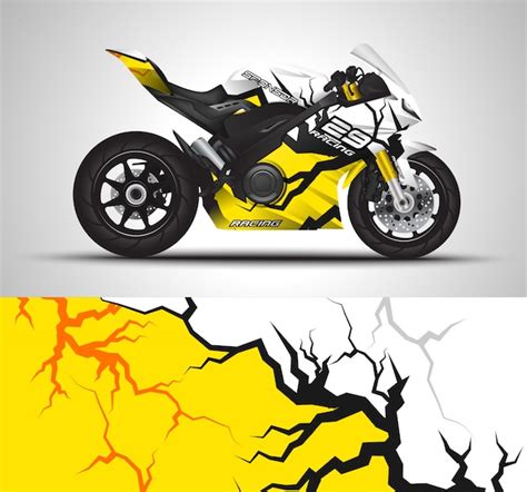 Premium Vector | Motorcycle wrap decal and vinyl sticker