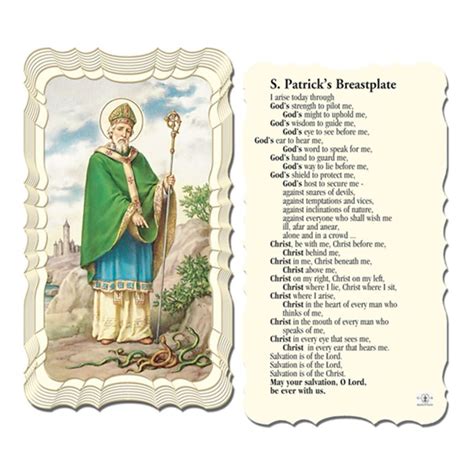 Prayer Card St Patrick Breastplate - St. Paul's Catholic Books & Gifts