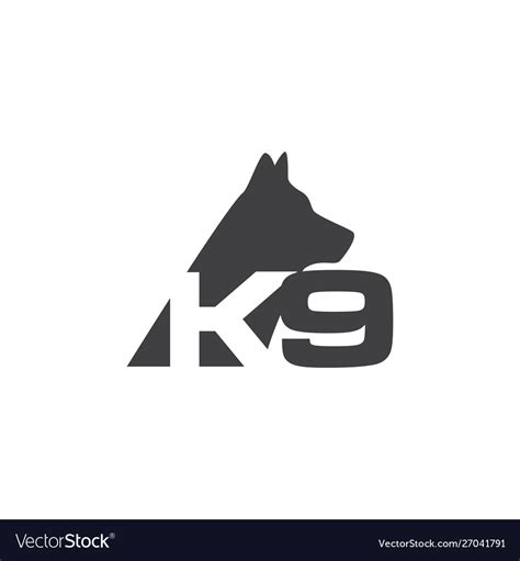 Training k9 dog logo design ideas on a white Vector Image