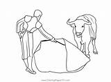 Bull Fighting Coloring Page For Kids  Free France Printable sketch template