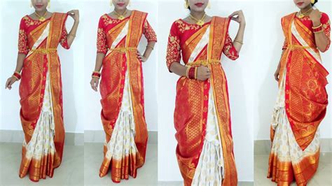 durga puja ashtami saree look 2021 | Traditional Bengali Saree Draping Tutorial for Durga Puja ...