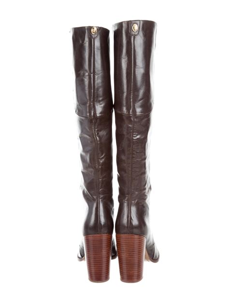 Ivanka Trump Leather Knee-High Boots - Shoes - IVT20078 | The RealReal