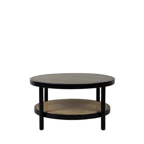 Manhattan Coffee Table - Black / Rattan Hire For Weddings & Events ...