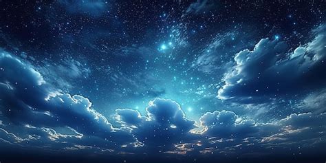 Premium AI Image | night sky with clouds background