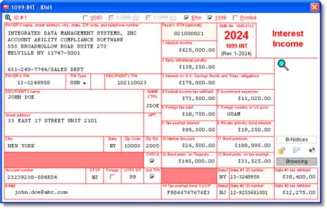 1099-INT Software: Software to Print and E-File Form 1099INT