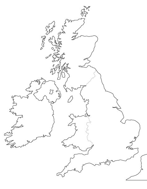 Blank Outline Map Of Uk