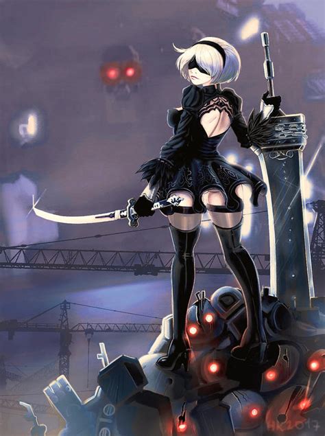 Nier Automata 2B Fan Art by Phoenixboy on DeviantArt