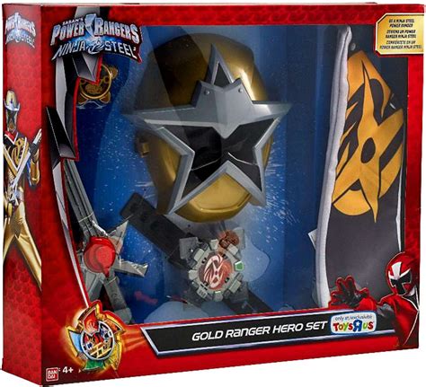 Power Rangers Ninja Steel Gold Ranger Hero Set Exclusive Roleplay Toy ...