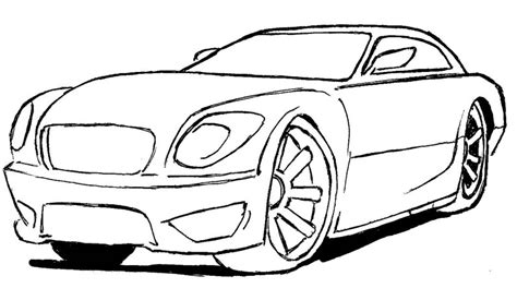 Carros para pintar. Desenho de carro esporte - Desenhos Para Colorir