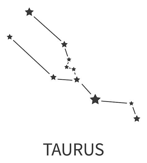 Premium Vector | Taurus zodiac sign star constellation astrology symbol