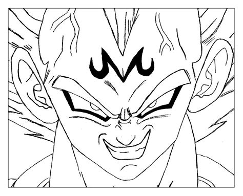 Majin Vegeta - Dragon Ball Coloring Pages for Kids