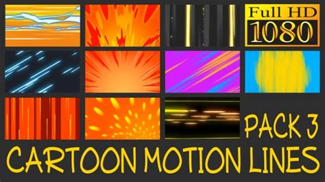 Cartoon Motion Lines Pack 3, Motion Graphics | VideoHive