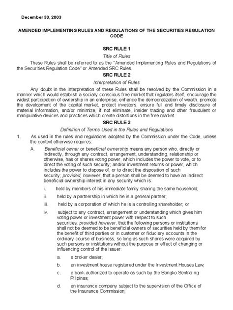 AMENDED IRR-RA 8799 - Amended Implementing Rules and Regulations of The ...