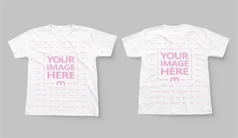 T-Shirt Front and Back Mockup Generator - Mediamodifier