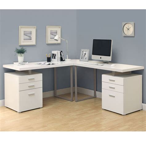 White Corner Desk - Emi Furniture