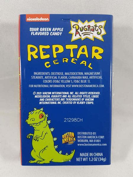 Rugrats Reptar Cereal Box Green Apple Candy – Shadow Anime