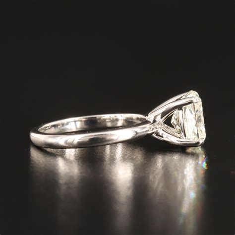 Platinum 3.41 CT Lab Grown Diamond Solitaire Ring | EBTH