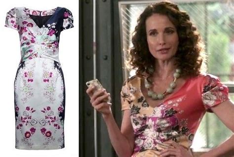 Andie MacDowell's Floral Silk Dress on 'Jane By Design' | Dresses, Silk ...