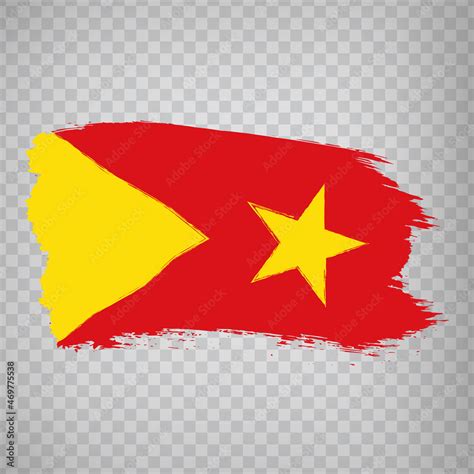 Flag Tigray Region brush strokes. Waving Flag Tigray Region of Ethiopia on transparent ...