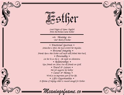 Esther - Meaning of Name