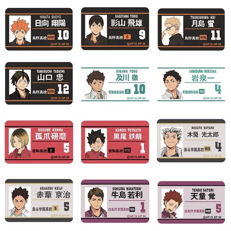 Buy Haikyuu!! - All Amazing Characters' ID Cards with their Numbers (10 ...