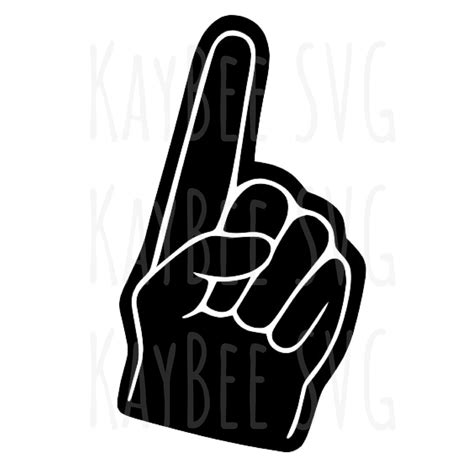 Foam Finger SVG PNG JPG Clipart Digital Cut File Download for - Etsy