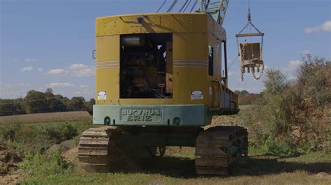 Bucyrus Erie 22B dragline working - YouTube