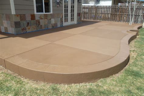 Sandstone Colored Concrete Patio. | Colored concrete patio, Concrete patio designs, Backyard patio