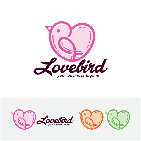 Love bird vector logo design 6120860 Vector Art at Vecteezy