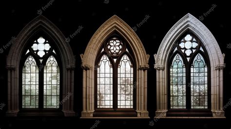 Premium AI Image | Gothic church windows